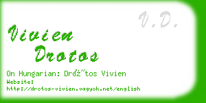 vivien drotos business card